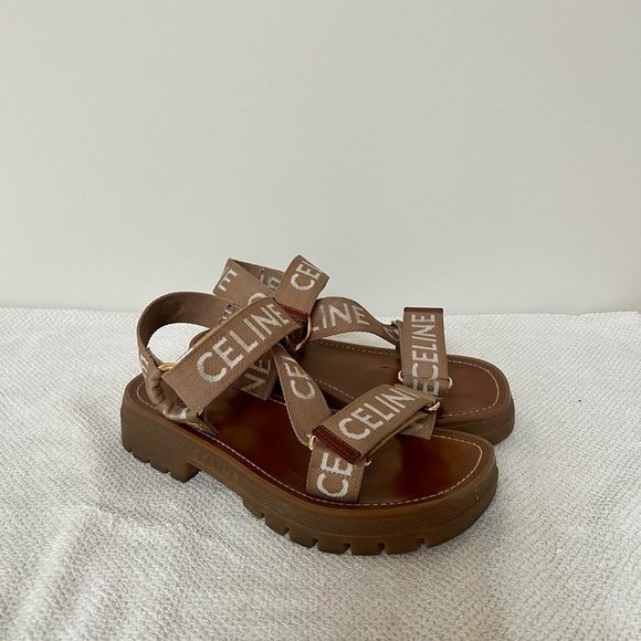 CELINE Leo strappy chunky sandals EU38 / US7.5 - Picture 2 of 9